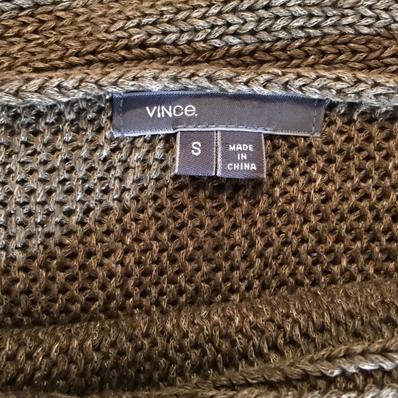 Vince Brown Short Sleeve Oversized Sweater Size S - Picture 2 of 8